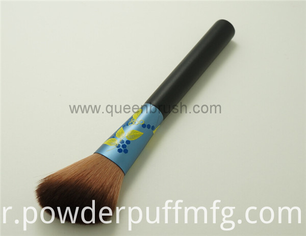 Leaves Pattern Two Tones Synthetic Hair Angled Blush Brush
